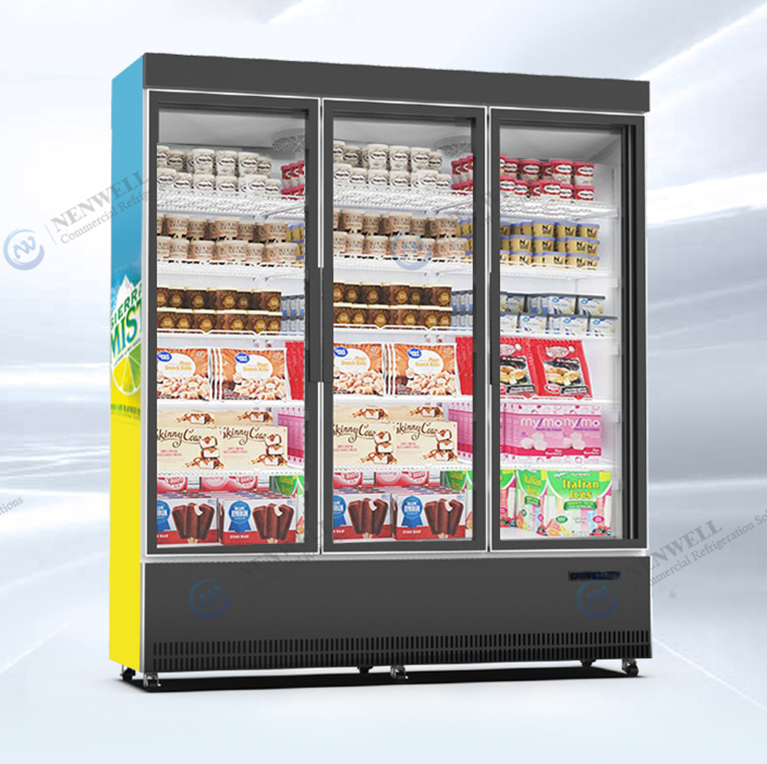 3 section freezer vending